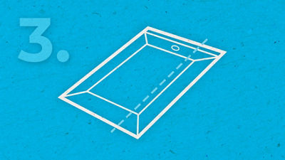 Cut the carton vertically