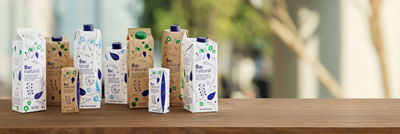 White and brown cartons