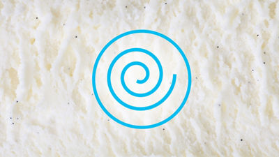 Swirl icon on ice cream background