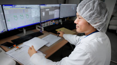 employee in control room
