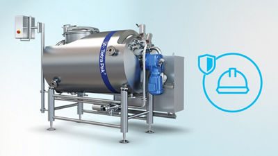 Tetra Pak Food Processor with operator safety icon