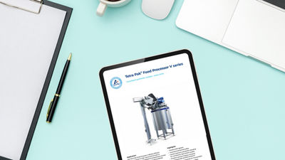 Tetra Pak Food Processor V leaflet in a tablet