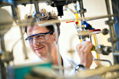 Student in a lab