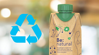 Tetra Prisma carton package, Be natural design