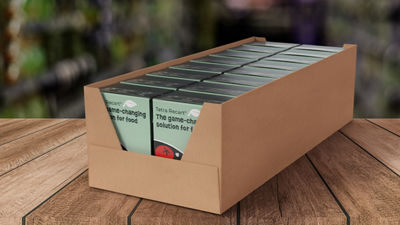 Tetra Recart carton packages in cardboard crate