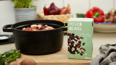 Tetra Recart package and a pot with casserole