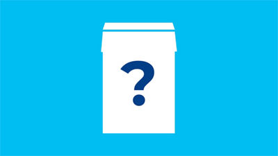 icône en forme de point d’interrogation sur un carton blanc