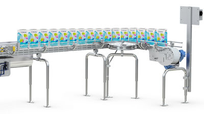 Tetra Pak carton packages on conveyor line