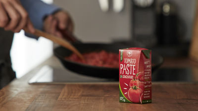 Tomato paste in Tetra Brik Aseptic carton