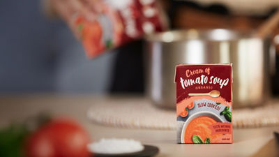 Soup in Tetra Recart carton package