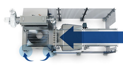 tipping unit top view