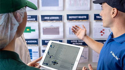 a person holding a tablet