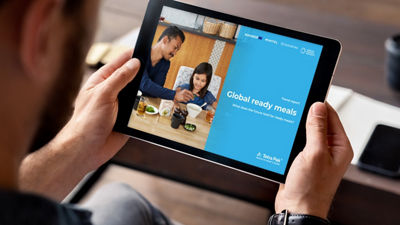 Ready meals trend report on computer