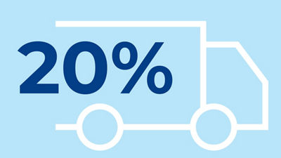 Illustration: 20% more filled units per pallet