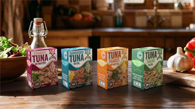 Different types of tuna in Tetra Recart carton packages