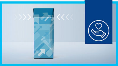 Tetra Pak E3/Speed Hyper and a package on blue background