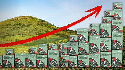 Courbe ascendante et briques alimentaires Tetra Recart