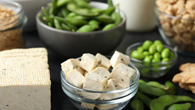 Various soya variants and tofu