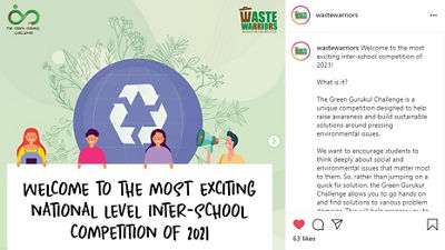 green gurukul challenge by waste warriors