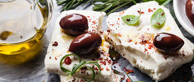 白奶酪和橄榄