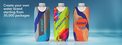 Create your own water brand starting from 30.000 packages