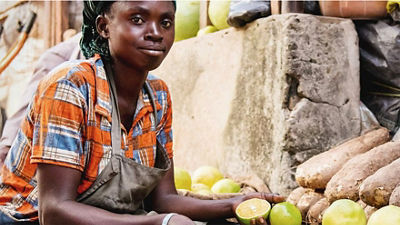 Woman selling vegetables