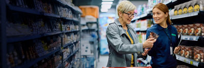 Woman shopping groceries
