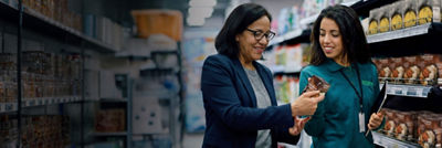 Woman shopping groceries