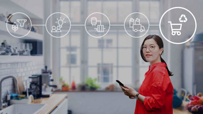 Femmes dans une cuisine avec un téléphone