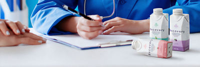 Writing prescription, nutrition drinks in Tetra Prisma Aseptic carton packages