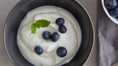 ブルーベリーの入ったヨーグルト