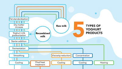 Processing steps yoghurt