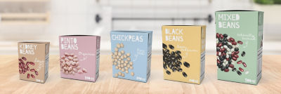 tetra recart package with beans