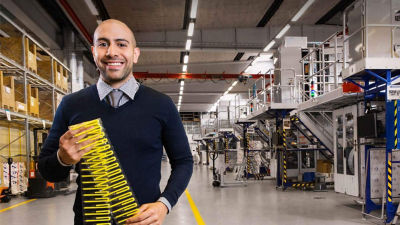 man in warehouse