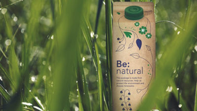 Carton in the grass