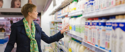 woman shopping in supermarket