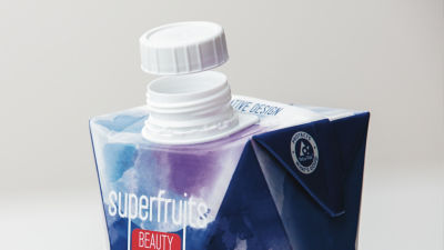 a close up of a screw cap on a carton
