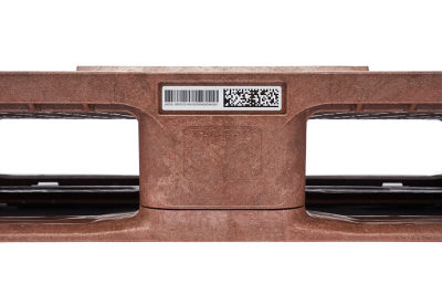 PolyAl based pallet with QR code