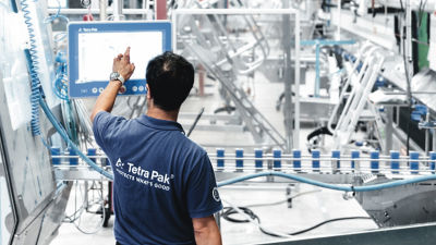 man working production
