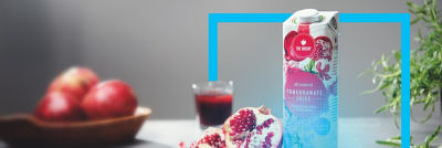 Envase de cartón de Tetra Pak con jugo de pomelo 