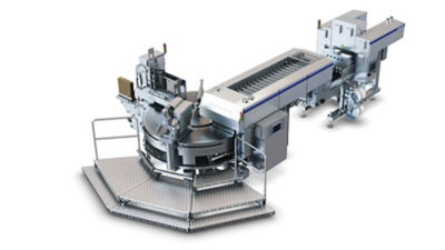 Doseuse pour moules rotative pour la crème glacée. moulage