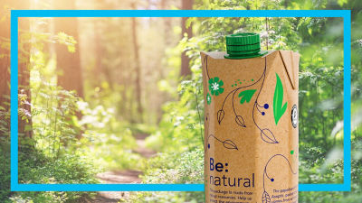 Tetra Prisma Aseptic carton, nature background