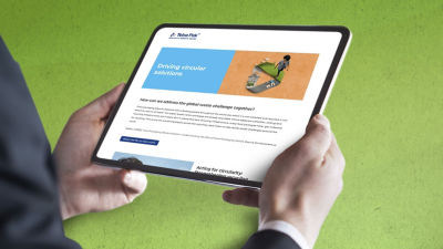 hands holding ipad