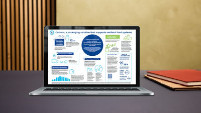 laptop with infographic 