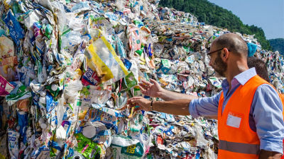 guy with trash