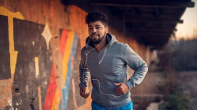 Man running, modern lifestyle