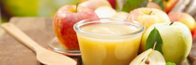 Apple puree, baby food
