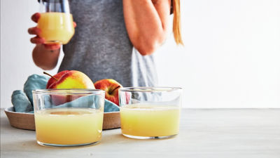 Clody apple juice in glasses