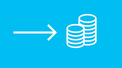 Arrow and money icons - direct impact