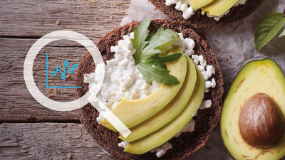cottage cheese on an avocado sandwich